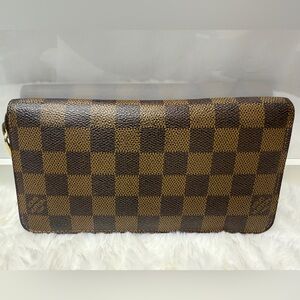 LOUIS VUITTON-VI1029 Damier Ebene Zippy Wallet